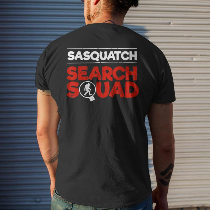 Sasquatch Search Squad Bigfoot Hunter Men's Back Print T-shirt Gifts for Him
