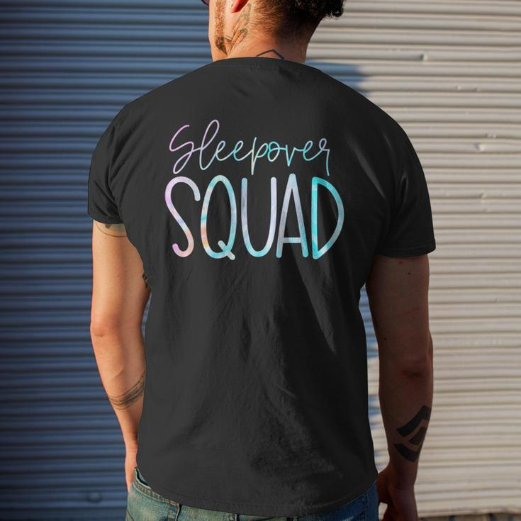 Sleepover Squad Slumber Party Crew Pajama Bff Bestie Tie Dye Men's Back Print T-shirt Gifts for Him