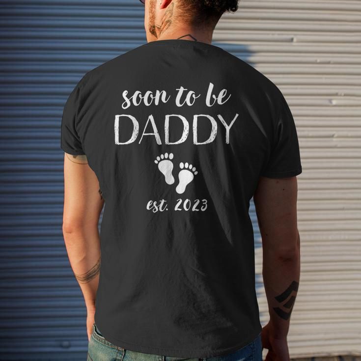 Soon To Be Daddy 2023 Dad Est 2023 New Baby Fathers Day Gift For Mens Mens Back Print T-shirt Gifts for Him