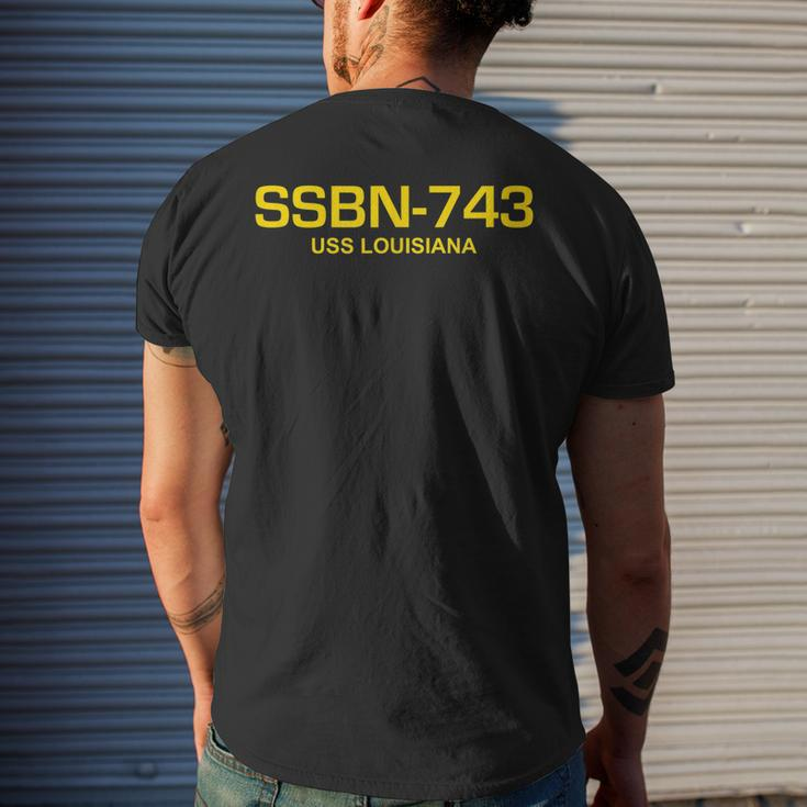 Ssbn-734 Uss Louisiana Men's T-shirt Back Print Gifts for Him