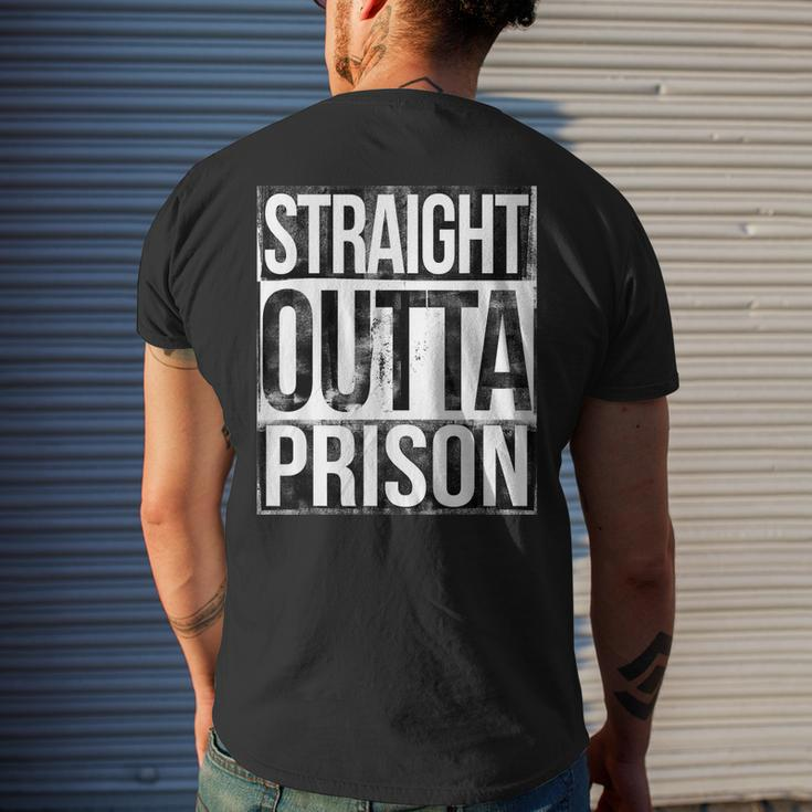 Straight Outta Prison Men's T-shirt Back Print Gifts for Him