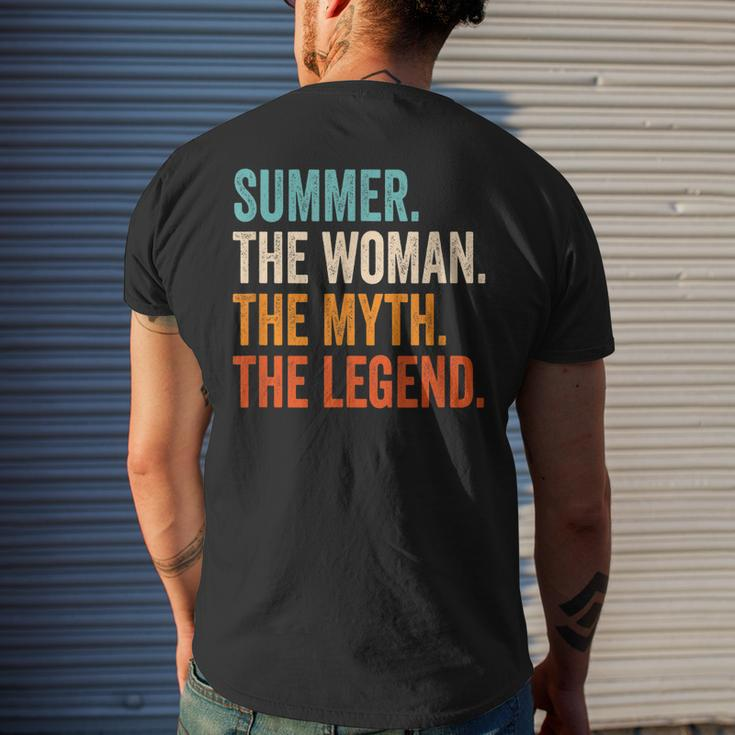 Summer The Woman The Myth The Legend First Name Summer Mens Back Print T-shirt Gifts for Him