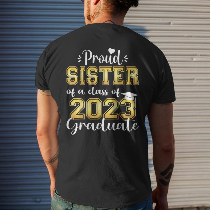 Super Proud Sister Of 2023 Graduate Awesome Family College Mens Back Print T-shirt Gifts for Him