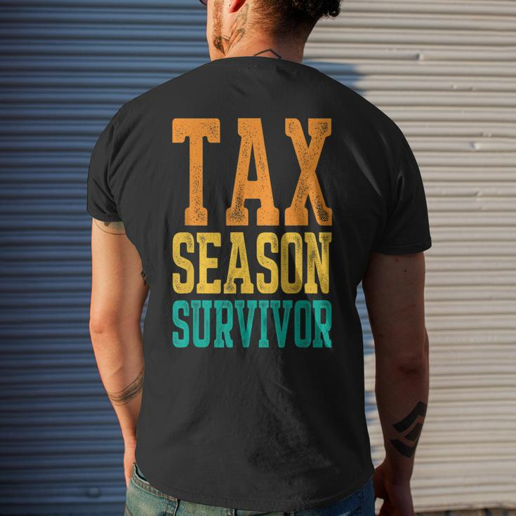 Tax Season Survivor Tax Season Accountant Taxation Men's Back Print T-shirt Gifts for Him