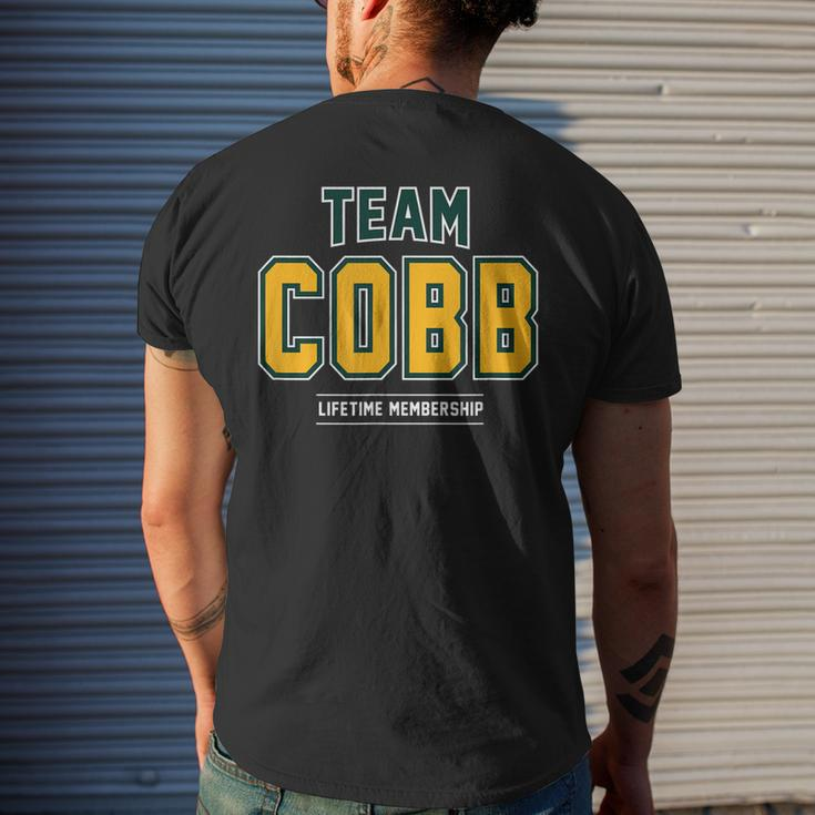 Team Cobb Proud Family Last Name Surname Men's Back Print T-shirt Gifts for Him