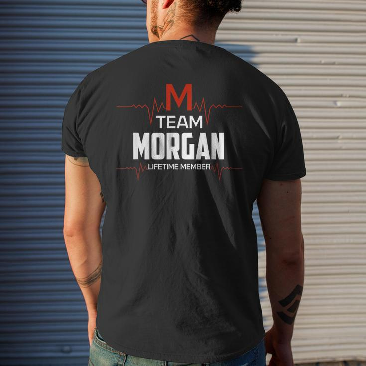 Team Morgan Lifetime Member Surname Last Name Mens Back Print T-shirt Gifts for Him