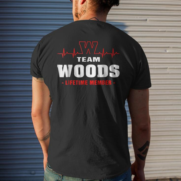 Team Woods Lifetime Member Name Surname Last Name Mens Back Print T-shirt Gifts for Him