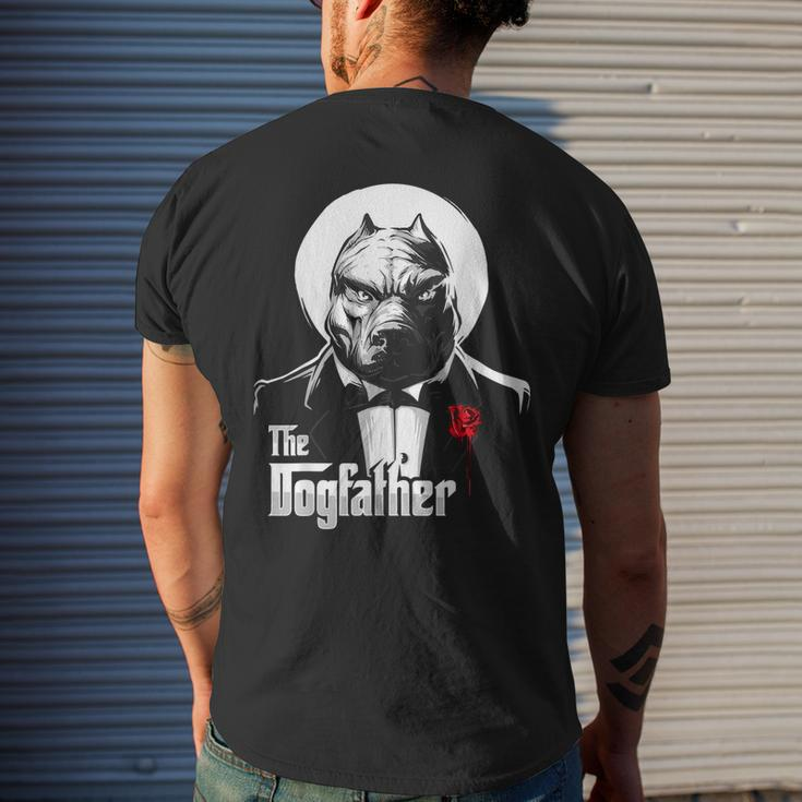 The Dogfather Pitbull Pitbull Dog Dad Best Dog Daddy Ever Gift For Mens Mens Back Print T-shirt Gifts for Him