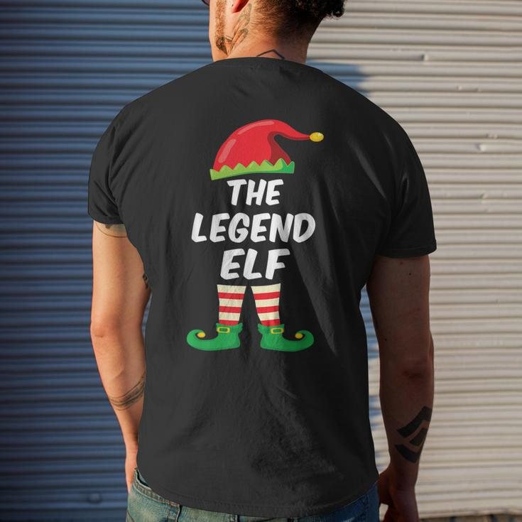 The Legend Elf Family Matching Funny Christmas Costume Mens Back Print T-shirt Gifts for Him