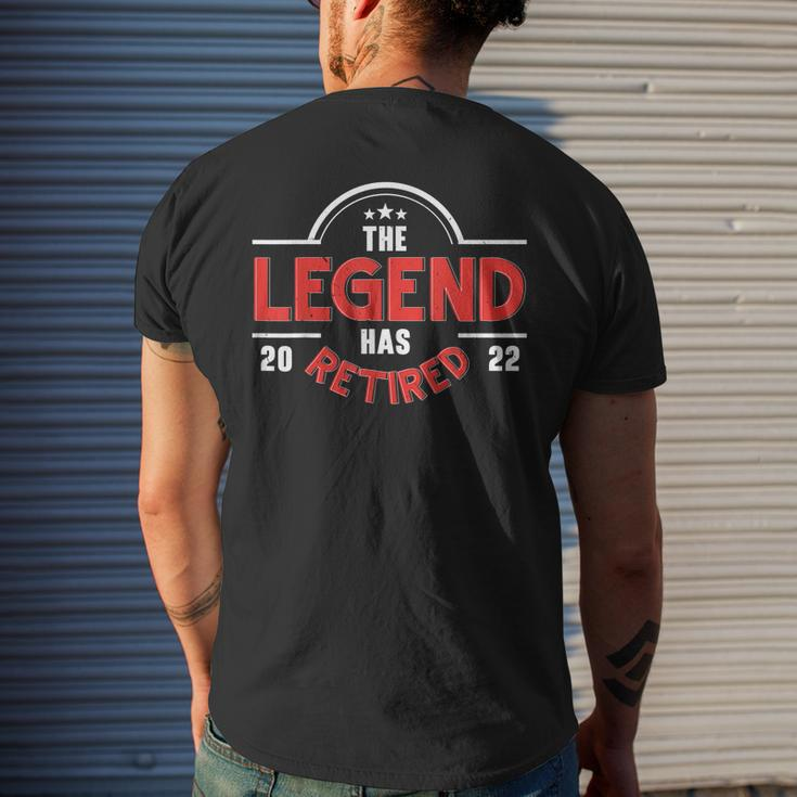 The Legend Has Retired Design Retired Dad Senior Citizen Gift For Mens Mens Back Print T-shirt Gifts for Him