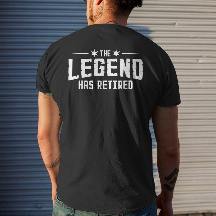 The Legend Has Retired Retirement Dad Father Gift Mens Back Print T-shirt Gifts for Him
