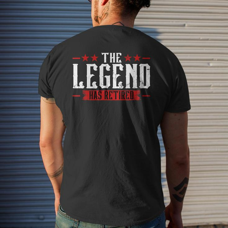 The Legend Has Retired Retirement Mens Back Print T-shirt Gifts for Him