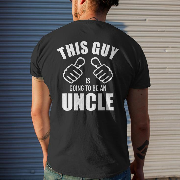This Guy Is Going To Be An Uncle Pregnancy Announcement Gift For Mens Mens Back Print T-shirt Gifts for Him
