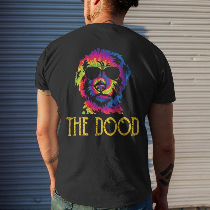 Tie Dye Best Doodle Dad Ever Goldendoodle Dog Dad Mens Back Print T-shirt Gifts for Him