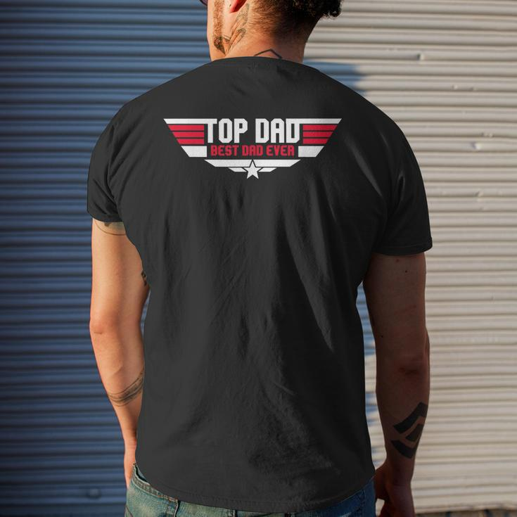 Top Dad Best Dad Ever Funny Father 80S Fathers Day Gift Mens Back Print T-shirt Gifts for Him