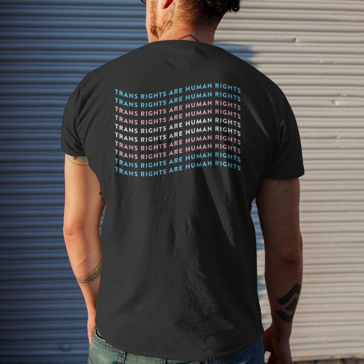 Trans Rights Are Human Rights Lgbtq Pride Month Mens Back Print T-shirt Gifts for Him