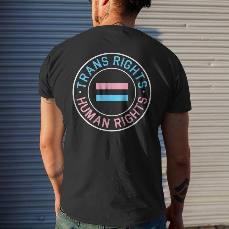 Trans Rights Are Human Rights Protest Men's Back Print T-shirt Gifts for Him