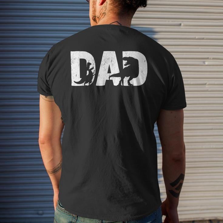 Mens Trex Dad Dinosaur Lover Cool Vintage Mens Fathers Day V2 Men's T-shirt Back Print Gifts for Him