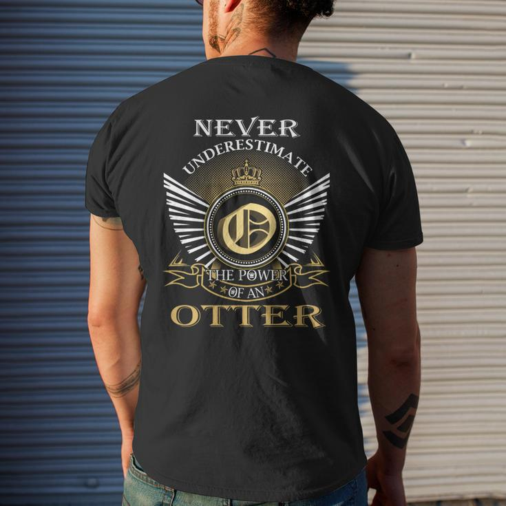 Never Underestimate The Power Of An Otter Men's T-shirt Back Print Gifts for Him
