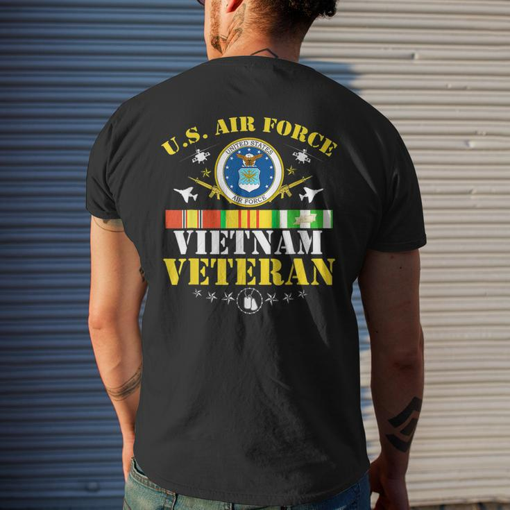 Us Air Force Vietnam Veteran Usa Flag Vietnam Vet Flag Men's T-shirt Back Print Gifts for Him