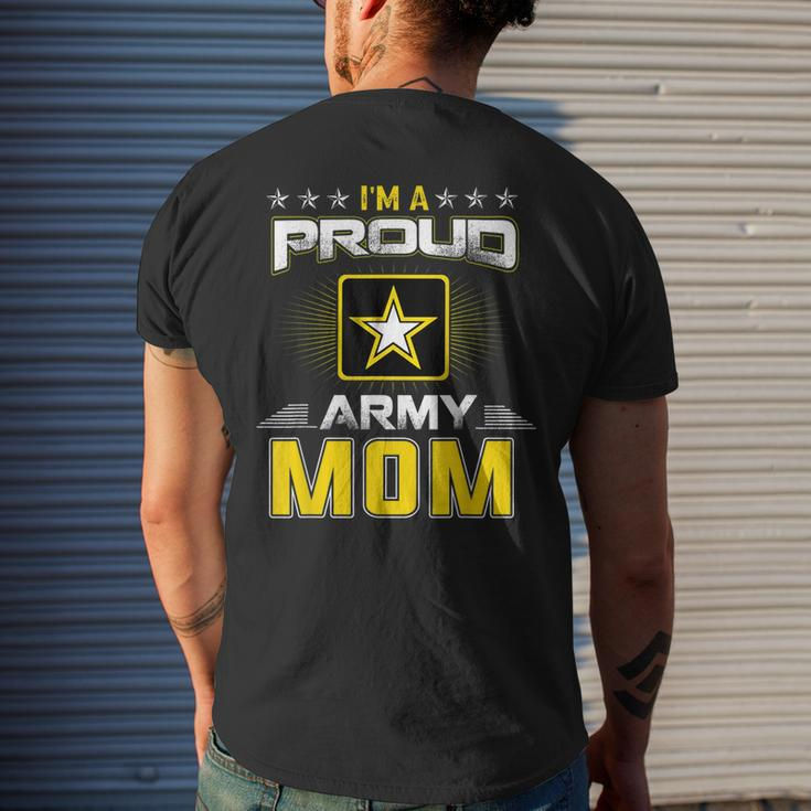 Us Army Proud Us Army Mom Military Veteran Pride Mens Back Print T-shirt Gifts for Him