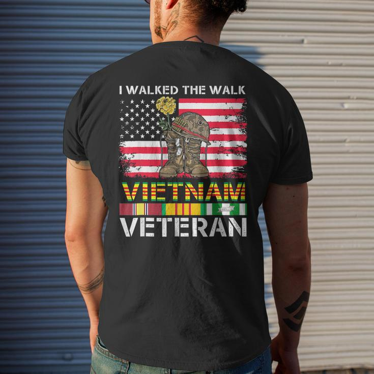 Us Veterans Day Us Army Vietnam Veteran Usa Flag Vietnam Vet Men's T-shirt Back Print Gifts for Him