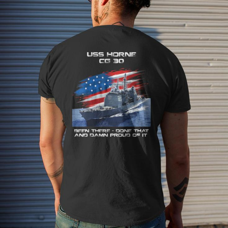 Uss Horne Cg-30 Class Cruiser American Flag Veteran Xmas Men's T-shirt Back Print Gifts for Him
