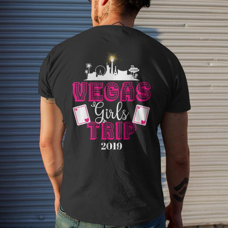 Vegas Girls Trip 2019 Matching Squad Vacation Bachelorette Men's Back Print T-shirt Gifts for Him