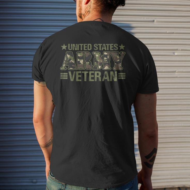 Veteran For Men - United States Army Veteran Men's T-shirt Back Print Gifts for Him