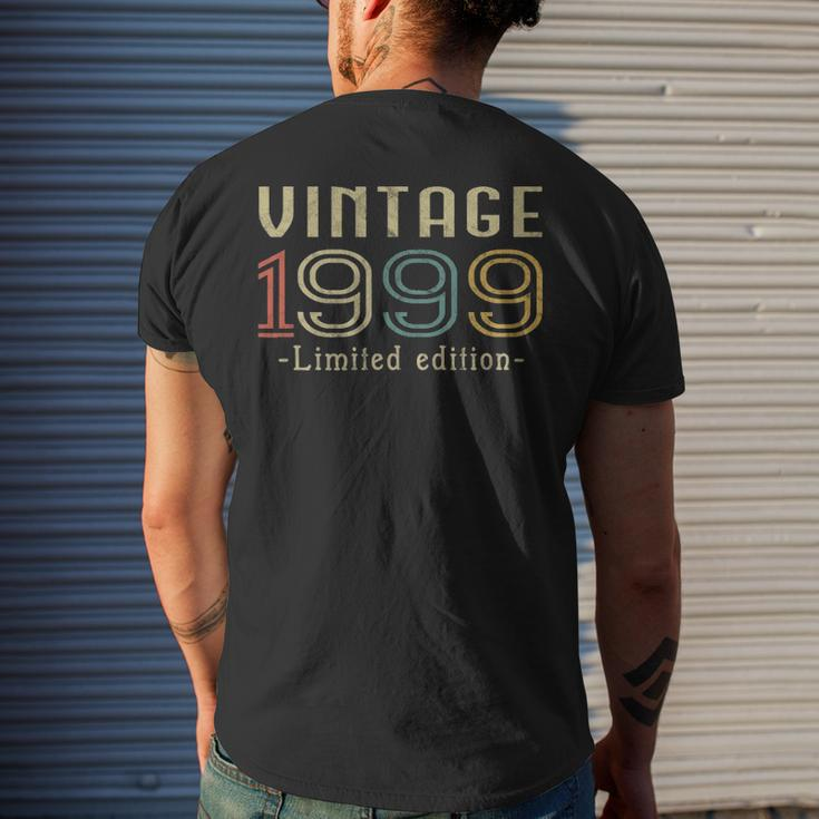 Vintage 1999 22Nd Birthday 22 Years Old Men's T-shirt Back Print Gifts for Him