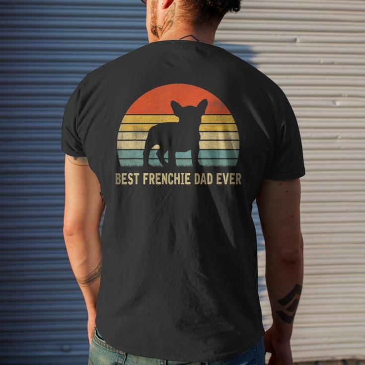 Mens Vintage Best Frenchie Dad Ever Father Day For Dad Men's T-shirt Back Print Gifts for Him