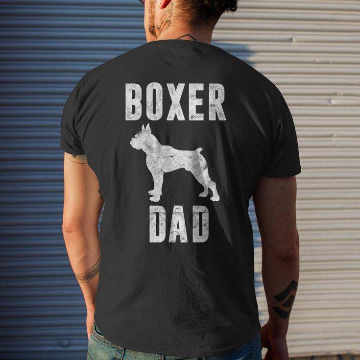 Vintage Boxer Dad Dog Daddy Boxer Father Men's T-shirt Back Print Gifts for Him