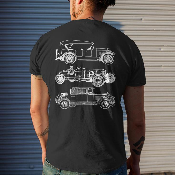 Vintage Cars Car Retro Automobiles Mechanic Mens Back Print T-shirt Gifts for Him