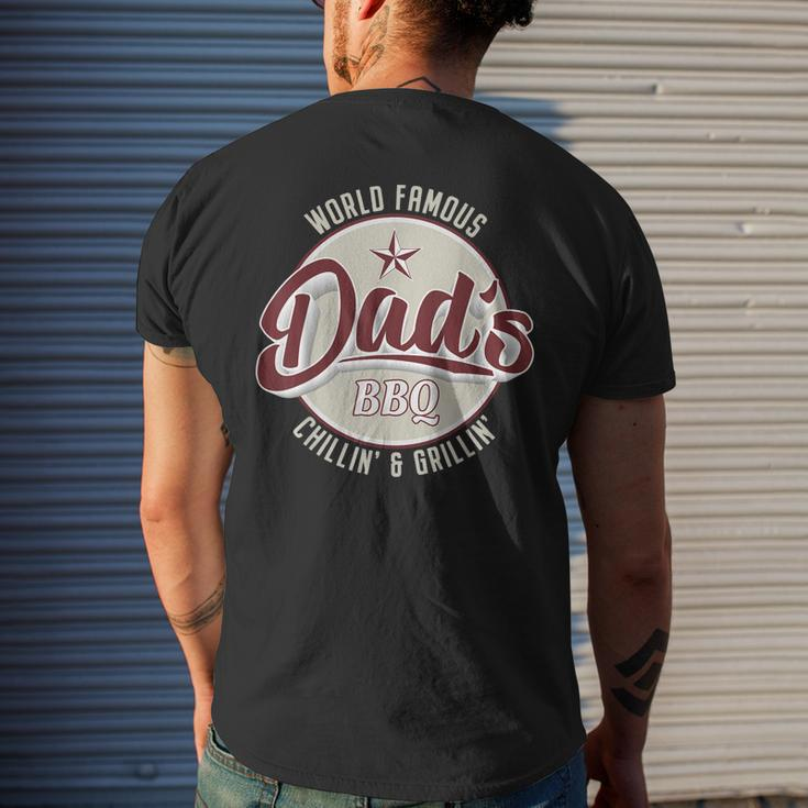 Mens Vintage Dads Bbq Chilling And Grilling Fathers Day Men's T-shirt Back Print Gifts for Him