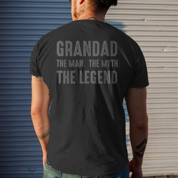Vintage Grandad The Man The Myth The Legend Mens Back Print T-shirt Gifts for Him