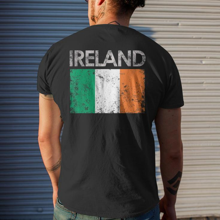 Vintage Ireland Irish Flag Pride Men's T-shirt Back Print Gifts for Him