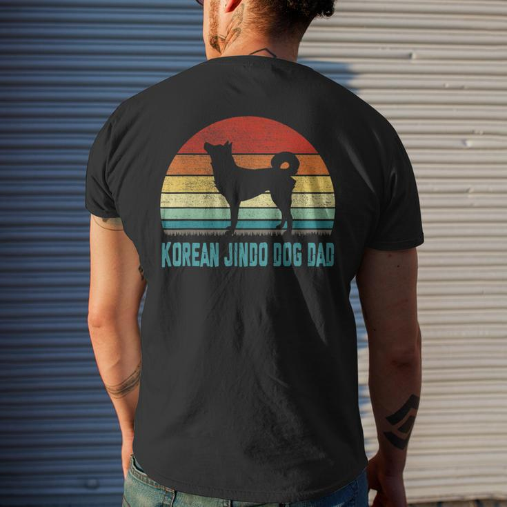Vintage Korean Jindo Dog Dad - Dog Lover Men's T-shirt Back Print Gifts for Him
