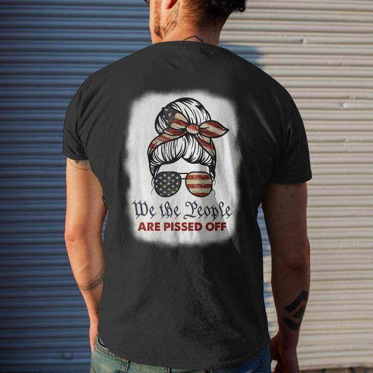 Vintage Messy Bun We The People Are Pissed Off Men's T-shirt Back Print Gifts for Him