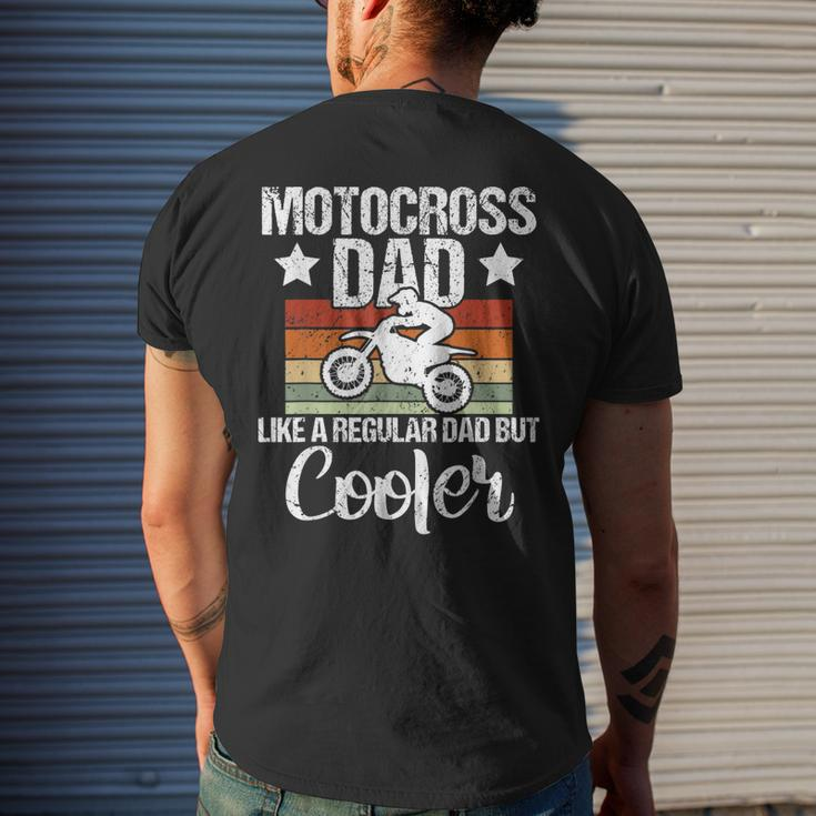 Mens Vintage Motocross Dad Dirt Bike Motocross Dirt Bike Men's T-shirt Back Print Gifts for Him