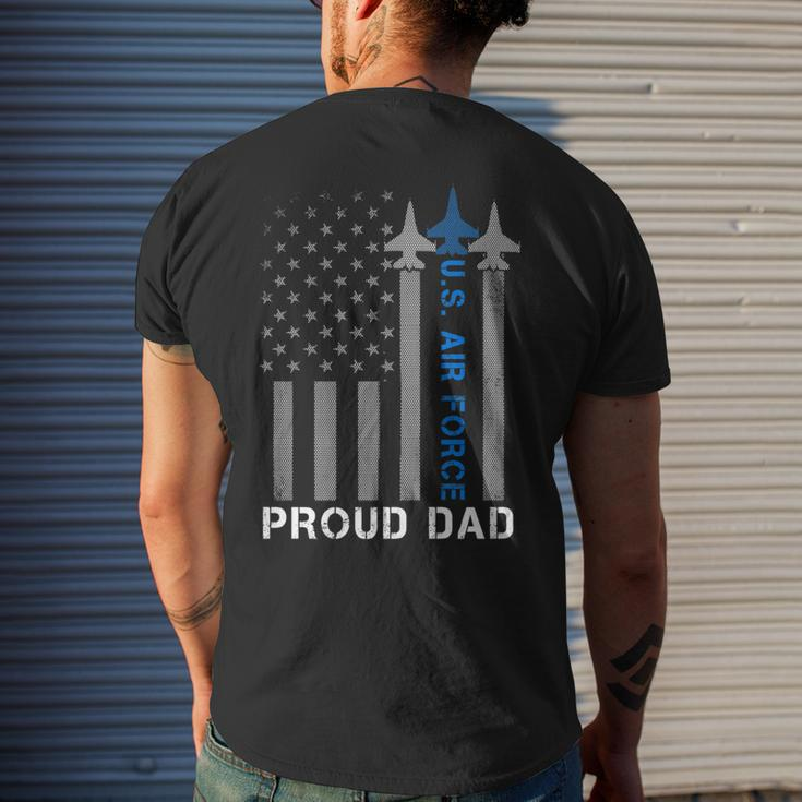 Vintage Proud Dad Us Air Force Flag - Usaf Men's T-shirt Back Print Gifts for Him