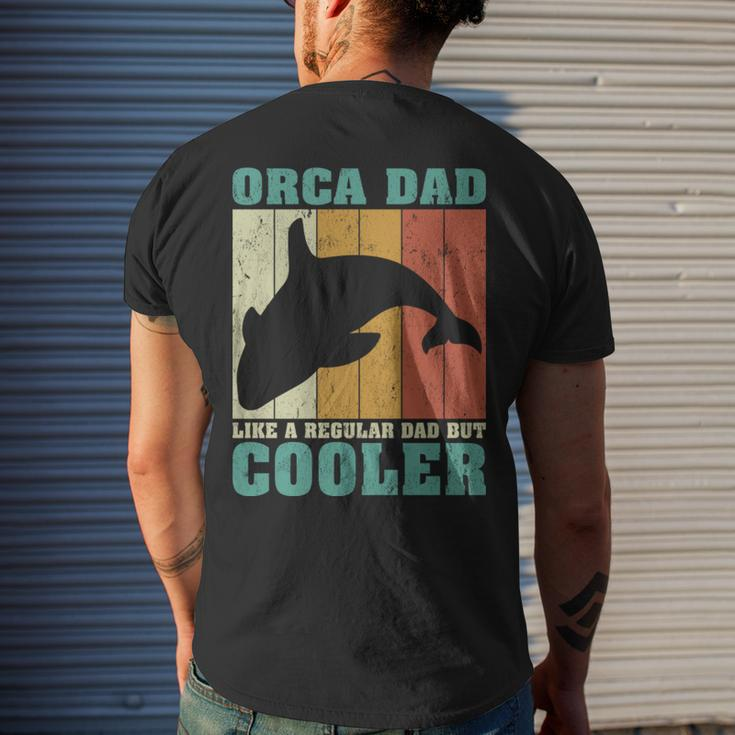 Vintage Retro Orca Dad Like A Regular Dad Father’S Day Long SleeveMen's Back Print T-shirt Gifts for Him