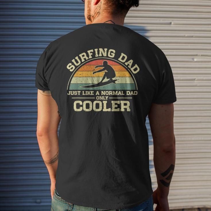 Mens Vintage Surfing Dad Just Like A Normal Dad Only Cooler Men's T-shirt Back Print Gifts for Him