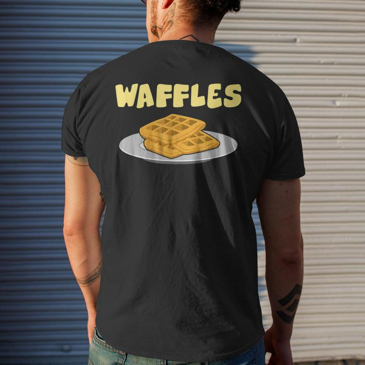 Waffles Matching For Couples And Best Friends Men's T-shirt Back Print Gifts for Him