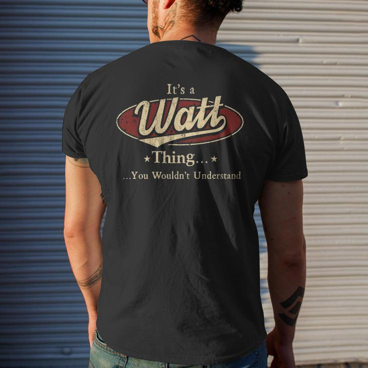 Wat Personalized Name Name Print S With Name Watt Men's T-shirt Back Print Gifts for Him