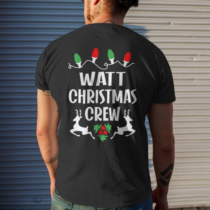 Watt Name Gift Christmas Crew Watt Mens Back Print T-shirt Gifts for Him