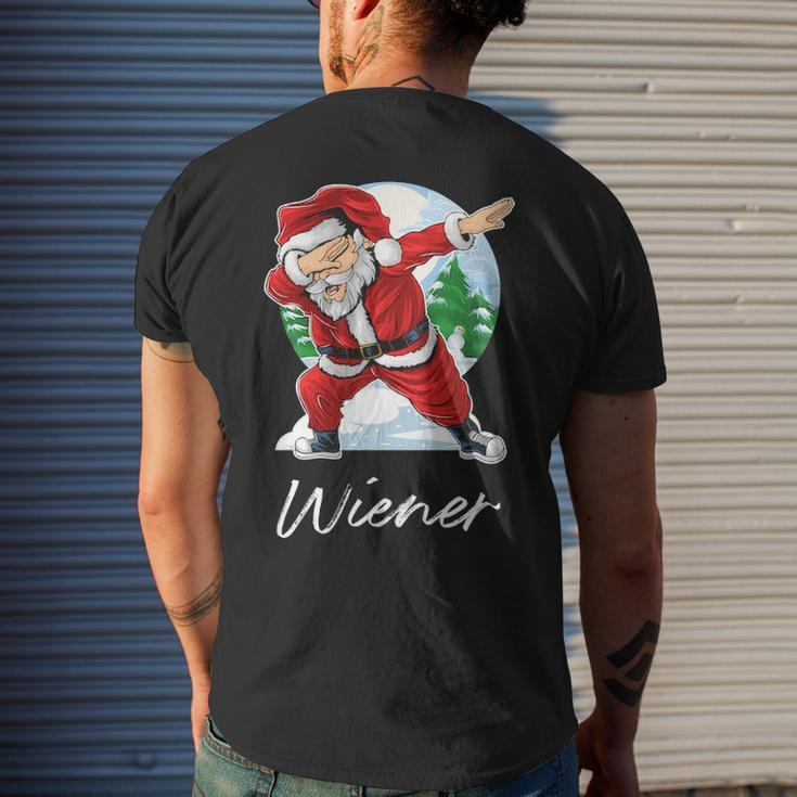 Wiener Name Gift Santa Wiener Mens Back Print T-shirt Gifts for Him