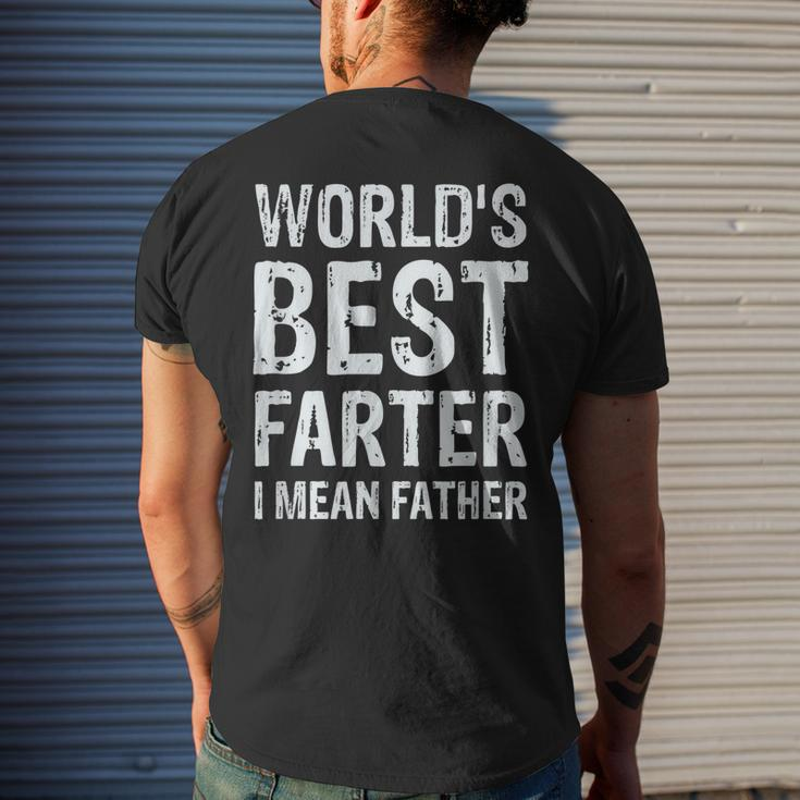 Worlds Best Farter I Mean Father Graphic Novelty Mens Back Print T-shirt Gifts for Him