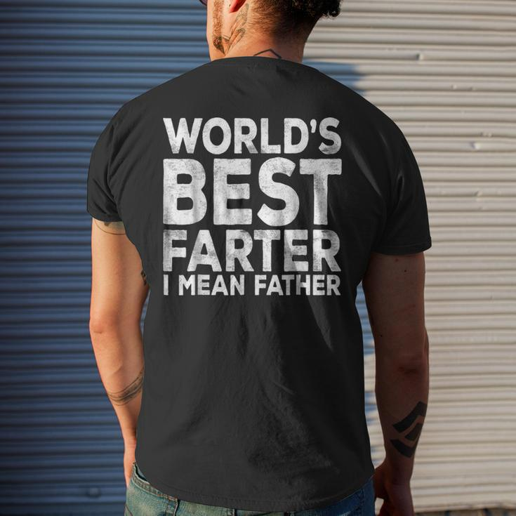 Mens Worlds Best Farter I Mean Father Fathers Day V2 Men's T-shirt Back Print Gifts for Him