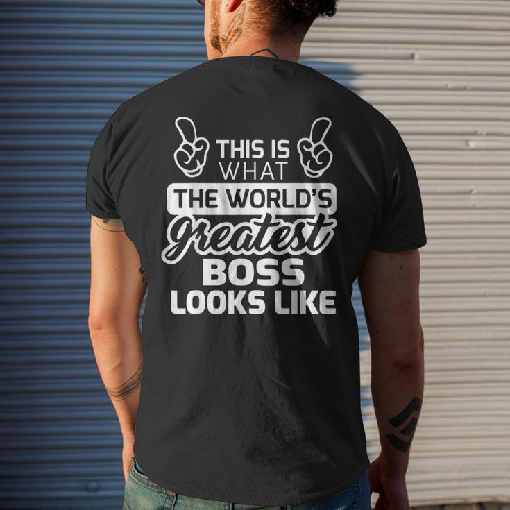 Worlds Greatest Boss Best Boss Ever Mens Back Print T-shirt Gifts for Him