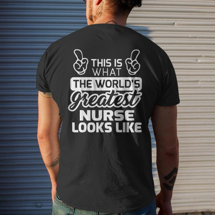Worlds Greatest Nurse Best Nurse Ever Mens Back Print T-shirt Gifts for Him